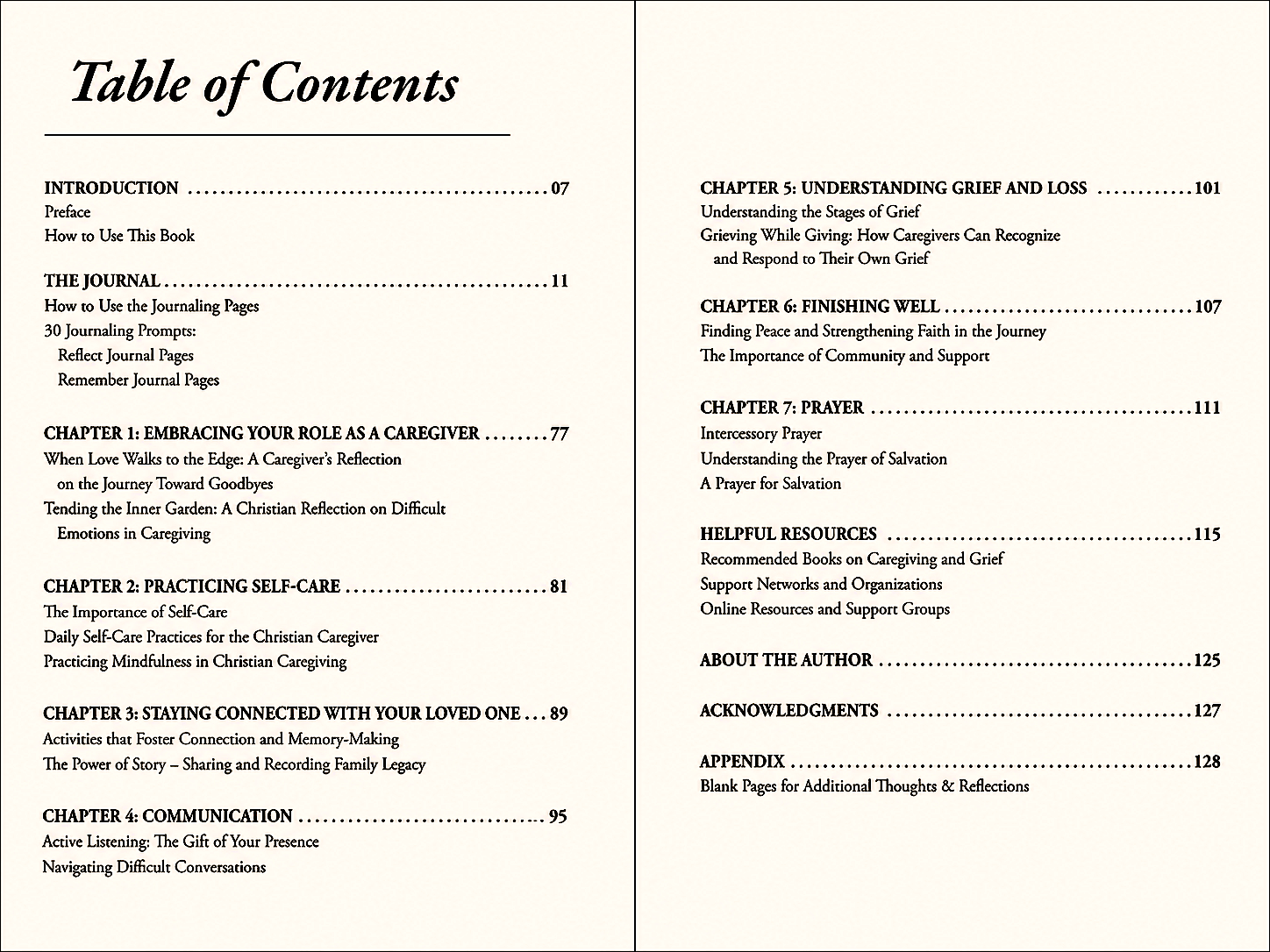Table of Contents